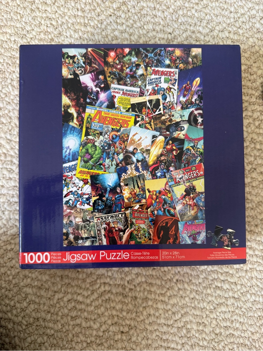 Avengers 1000-Piece Jigsaw Puzzle - Blue Box
